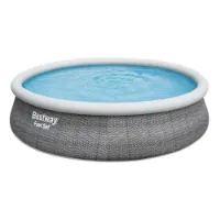 Bestway Fast Set Rattan 457x107 Cm Runder Aufblasbarer Pool Bestway Fast Set Rattan 457x107 Cm Runder Aufblasbarer Pool