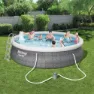 Bestway Fast Set Rattan 457x107 Cm Runder Aufblasbarer Pool, Grey, 12362L