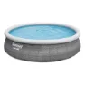 Bestway Fast Set Rattan 457x107 Cm Runder Aufblasbarer Pool, Grey, 12362L