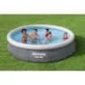 Bestway Fast Set Rattan Ø 366x76 Cm Runder Aufblasbarer Pool, Grey / blue, 5377L