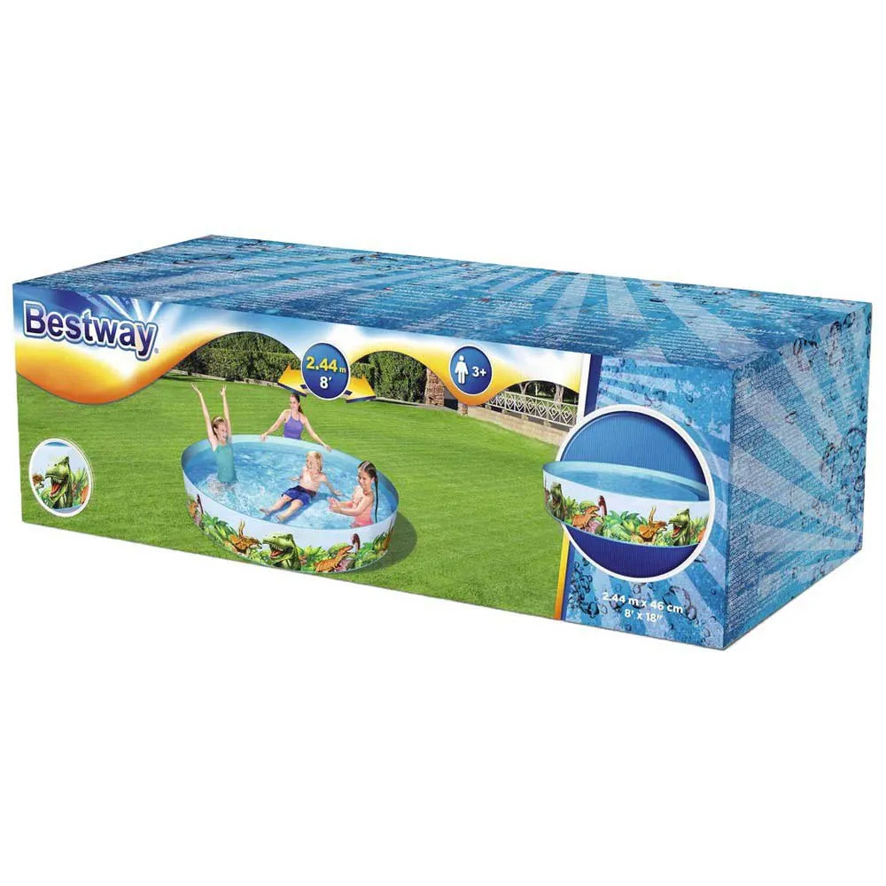 Bestway Fill ´n Fun Dinosaurs 244x46 Cm Pool, Multicolour, 2074L Bestway Fill ´n Fun Dinosaurs 244x46 Cm Pool, Multicolour, 2074L