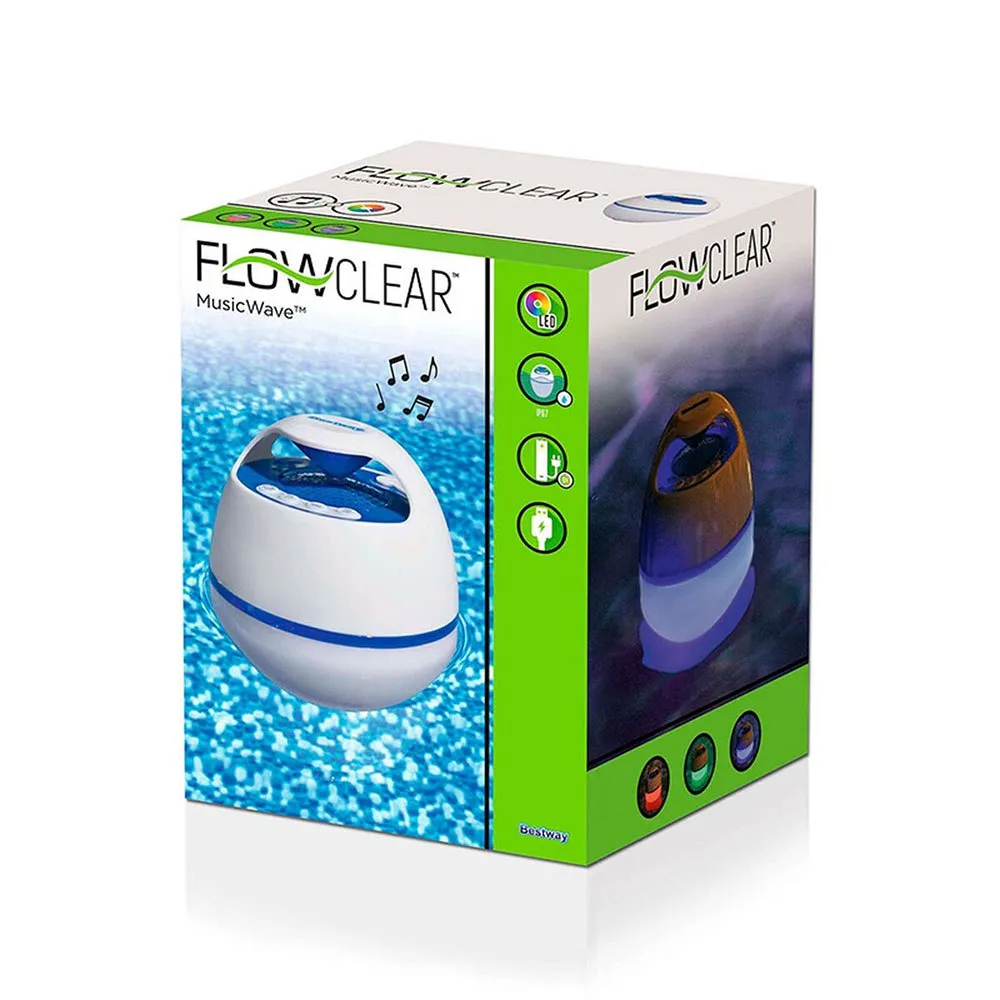 Bestway Flowclear Musicwave Schwimmender Lautsprecher, White, One Size Bestway Flowclear Musicwave Schwimmender Lautsprecher, White, One Size