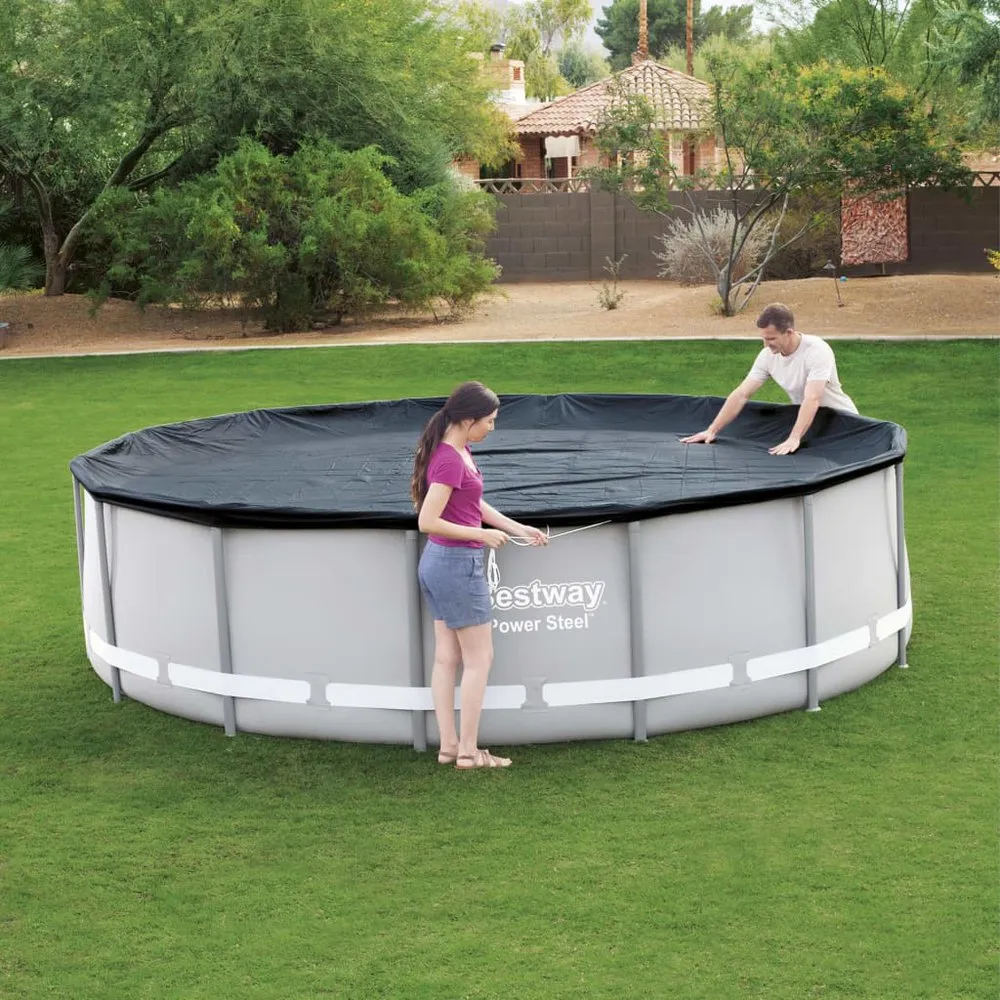 Bestway Flowclear Poolabdeckung 427 Cm, Anthracite, 427cm Bestway Flowclear Poolabdeckung 427 Cm, Anthracite, 427cm