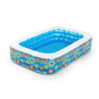 Bestway Flower Rechteckiges Aufblasbares Schwimmbad Bestway Flower Rechteckiges Aufblasbares Schwimmbad