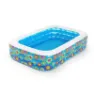Bestway Flower Rechteckiges Aufblasbares Schwimmbad, Blue / white / multicolor, 229 x 152 x 56cm