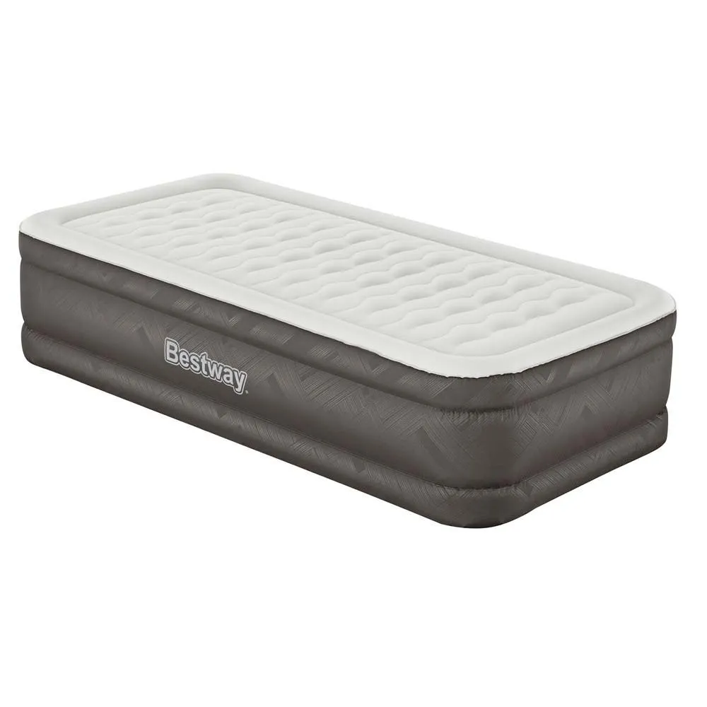 Bestway Fortech Tough Guard Twin Wave-beam Reinforced Einzel-luftbett Mit Eingebauter Pumpe, Beige, 191 x 97 x 46cm Bestway Fortech Tough Guard Twin Wave-beam Reinforced Einzel-luftbett Mit Eingebauter Pumpe, Beige, 191 x 97 x 46cm