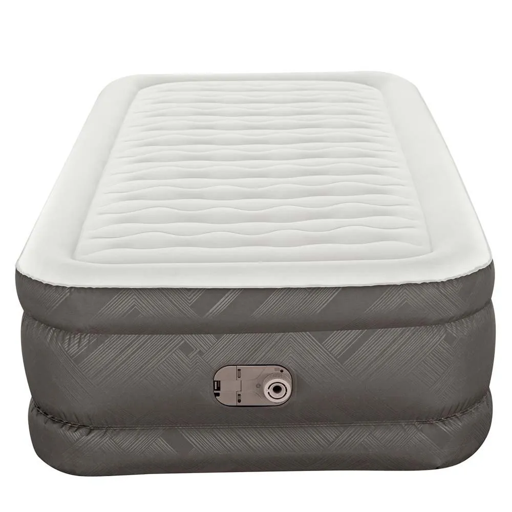 Bestway Fortech Tough Guard Twin Wave-beam Reinforced Einzel-luftbett Mit Eingebauter Pumpe, Beige, 191 x 97 x 46cm Bestway Fortech Tough Guard Twin Wave-beam Reinforced Einzel-luftbett Mit Eingebauter Pumpe, Beige, 191 x 97 x 46cm