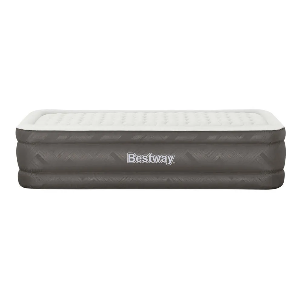Bestway Fortech Tough Guard Twin Wave-beam Reinforced Einzel-luftbett Mit Eingebauter Pumpe, Beige, 191 x 97 x 46cm Bestway Fortech Tough Guard Twin Wave-beam Reinforced Einzel-luftbett Mit Eingebauter Pumpe, Beige, 191 x 97 x 46cm