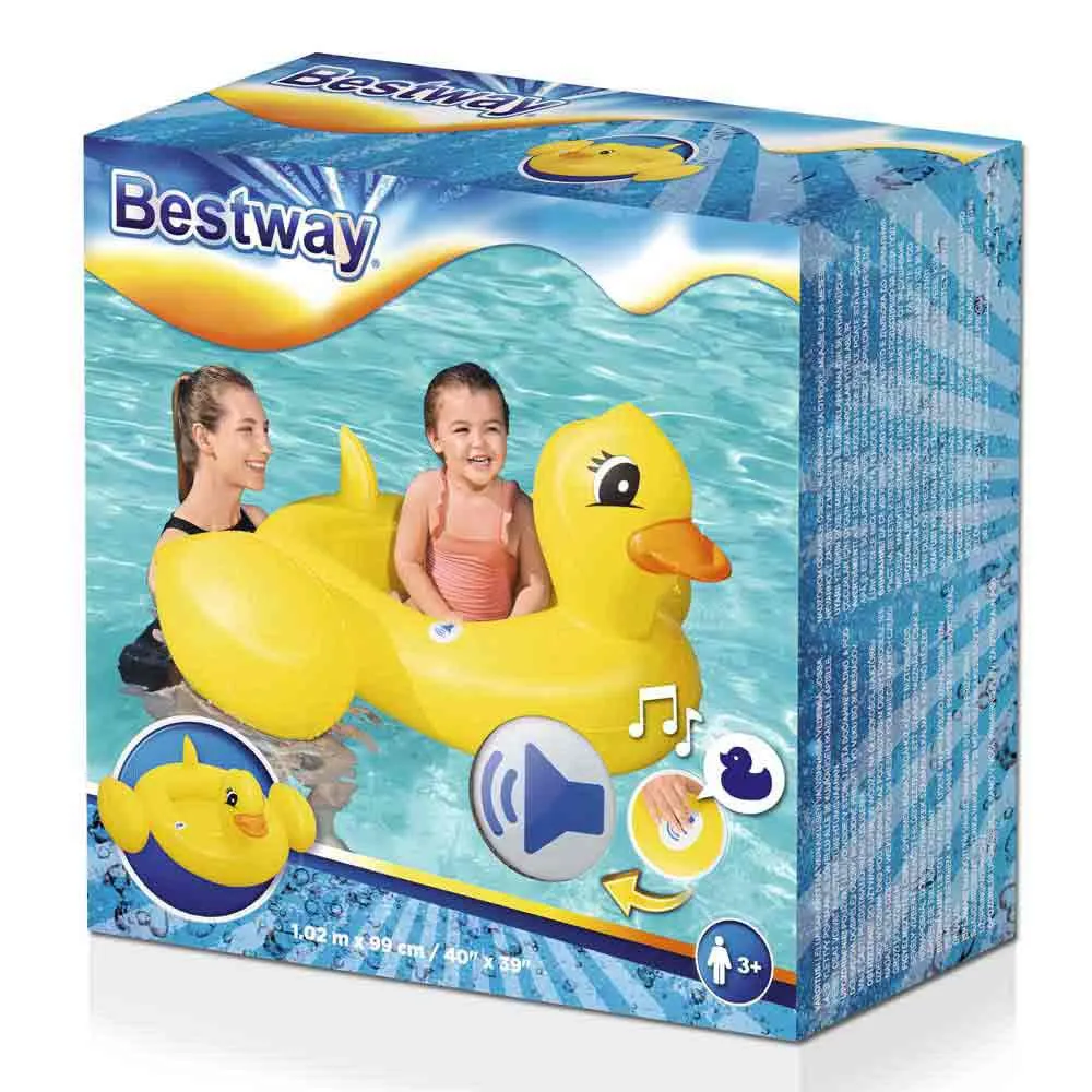 Bestway Funspeakers Duck Kinder Aufblasbares Boot unisex, Yellow, 102 x 99cm Bestway Funspeakers Duck Kinder Aufblasbares Boot unisex, Yellow, 102 x 99cm