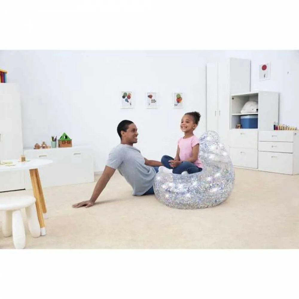 Bestway Glitter Dream Air Aufblasbares Sofa, Clear / glitter, +6Y Bestway Glitter Dream Air Aufblasbares Sofa, Clear / glitter, +6Y