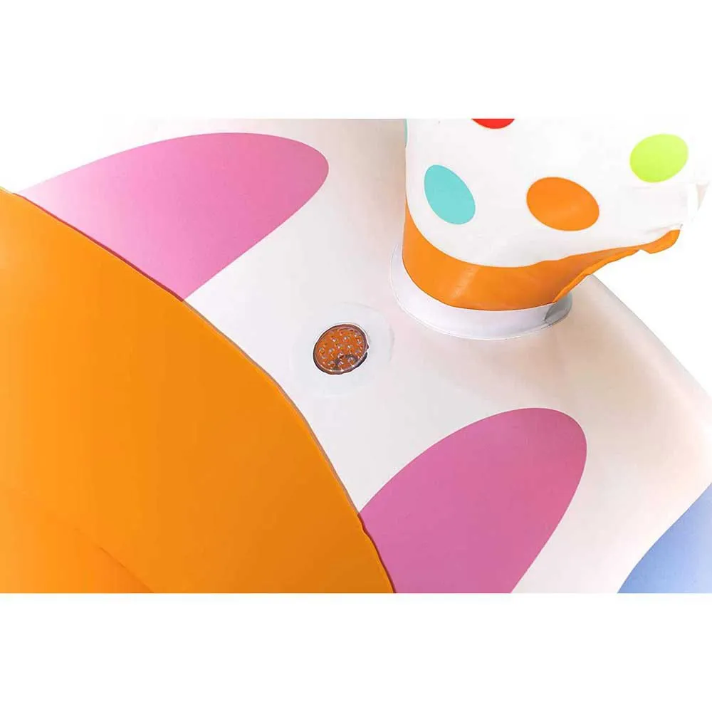 Bestway Goovy Giraffe Sprayer 266x157x127 Cm Ovales Aufstellbecken, Orange / white, 220L