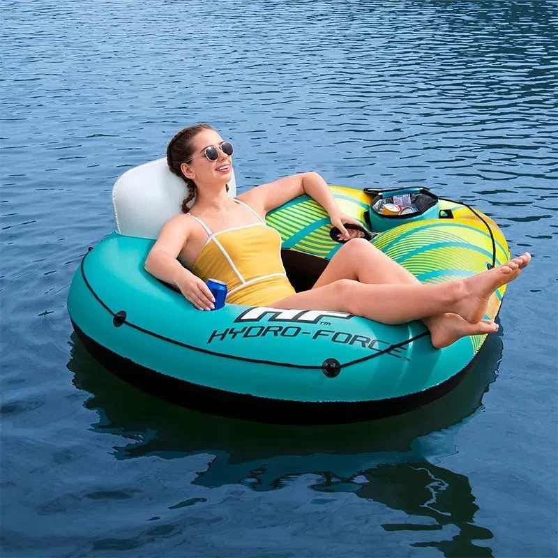 Bestway Hydro-force Alpine Coolertube Schwebender Stuhl, Green / yellow, 169 x 137cm Bestway Hydro-force Alpine Coolertube Schwebender Stuhl, Green / yellow, 169 x 137cm
