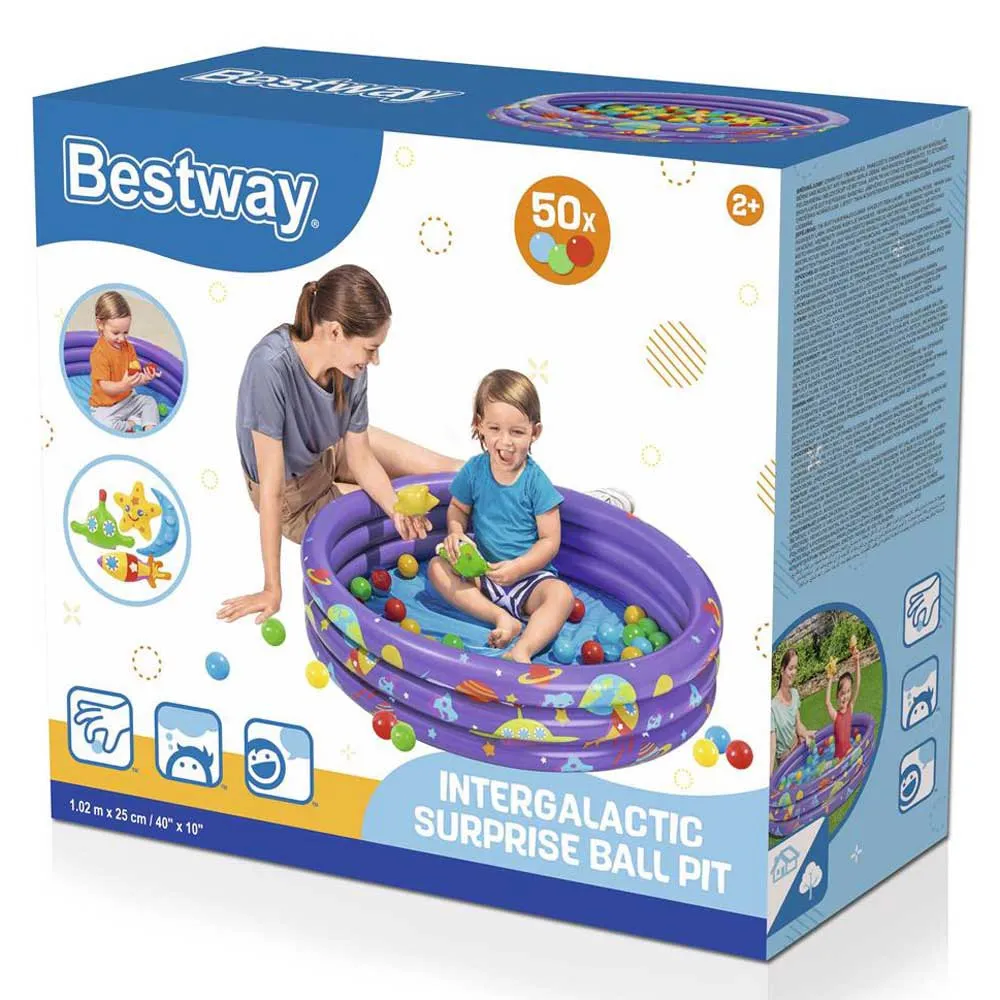 Bestway Intergalactic Surprise 102x25 Cm Runder Aufblasbarer Pool, Multicolour, 101L Bestway Intergalactic Surprise 102x25 Cm Runder Aufblasbarer Pool, Multicolour, 101L