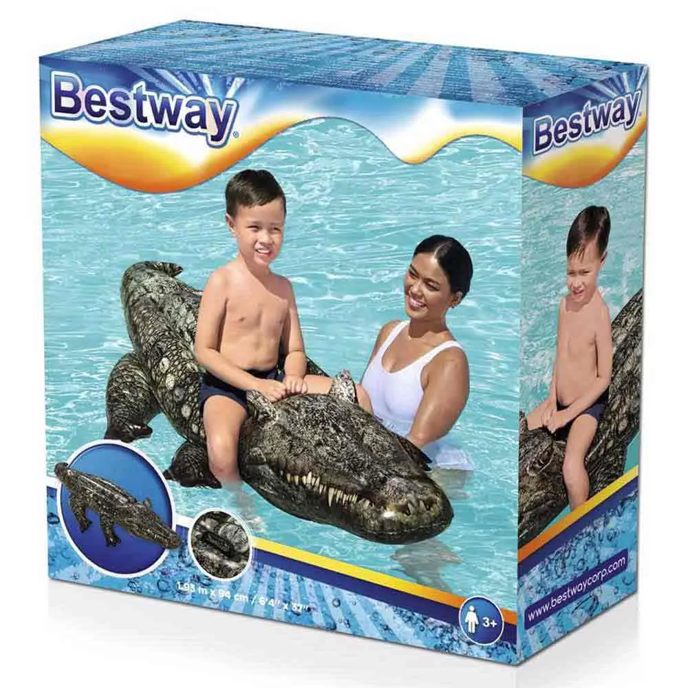 Bestway Krokodil Luftmatratze Für Den Pool, Dark grey / green, 193 x 94cm Bestway Krokodil Luftmatratze Für Den Pool, Dark grey / green, 193 x 94cm