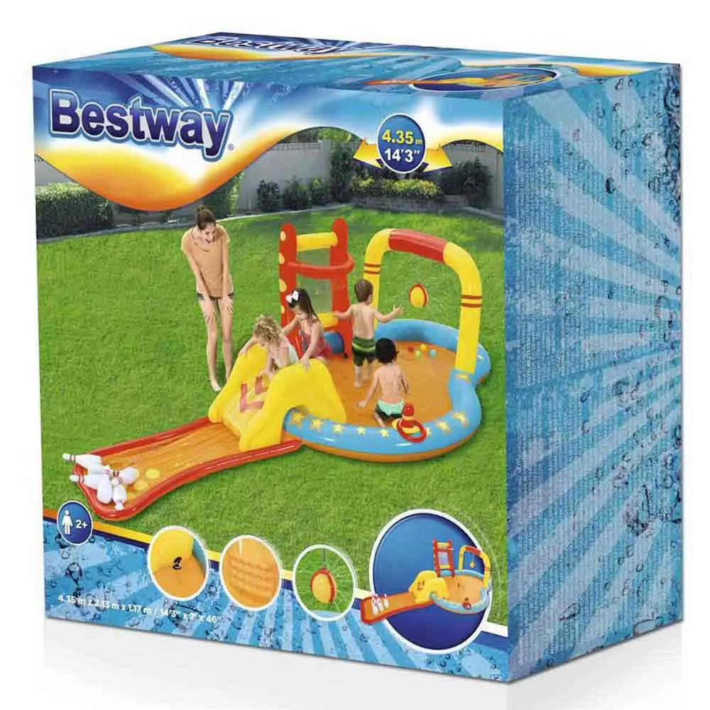 Bestway Lil´champ 435x213x117 Cm Ovales Aufblasbares Planschbecken, Red / orange / yellow, 314L Bestway Lil´champ 435x213x117 Cm Ovales Aufblasbares Planschbecken, Red / orange / yellow, 314L