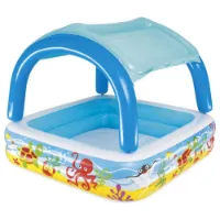 Bestway Mit Markise Quadratischer Aufblasbarer Pool 147x147x122 Cm Bestway Mit Markise Quadratischer Aufblasbarer Pool 147x147x122 Cm