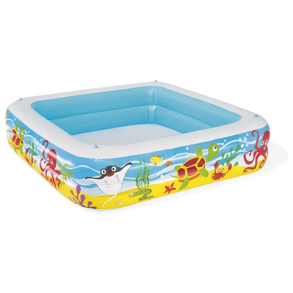 Bestway Mit Markise Quadratischer Aufblasbarer Pool 147x147x122 Cm, Multicolour, 265L Bestway Mit Markise Quadratischer Aufblasbarer Pool 147x147x122 Cm, Multicolour, 265L