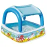 Bestway Mit Markise Quadratischer Aufblasbarer Pool 147x147x122 Cm, Multicolour, 265L