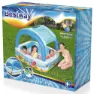 Bestway Mit Markise Quadratischer Aufblasbarer Pool 147x147x122 Cm, Multicolour, 265L