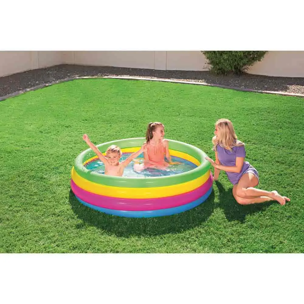Bestway Ø157x46 Cm Runder Aufblasbarer Pool, Multicolor, 522L