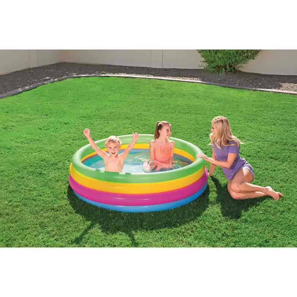Bestway Ø157x46 Cm Runder Aufblasbarer Pool, Multicolor, 522L