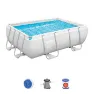 Bestway Power Steel 282x196x84 Cm Stahl Rechteckiger Aufstellpool Mit Rahmen, Grey / blue, 3662L