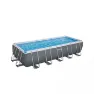 Bestway Power Steel 640x274x132 Cm Stahl Rechteckiger Aufstellpool Mit Rahmen, White / blue, 19281L