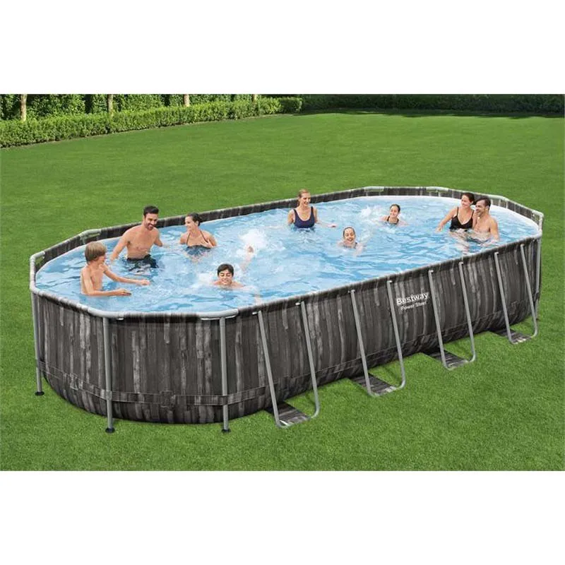 Bestway Power Steel 732x366x122 Cm Stahl Ovaler Poolrahmen Oberirdisch unisex, Grey / blue, 25495L Bestway Power Steel 732x366x122 Cm Stahl Ovaler Poolrahmen Oberirdisch unisex, Grey / blue, 25495L