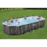 Bestway Power Steel 732x366x122 Cm Stahl Ovaler Poolrahmen Oberirdisch unisex, Grey / blue, 25495L