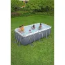 Bestway Power Steel Stone 412x201x122 Cm Stahl Rechteckiger Aufstellpool Mit Rahmen, Grey / blue, 8124L