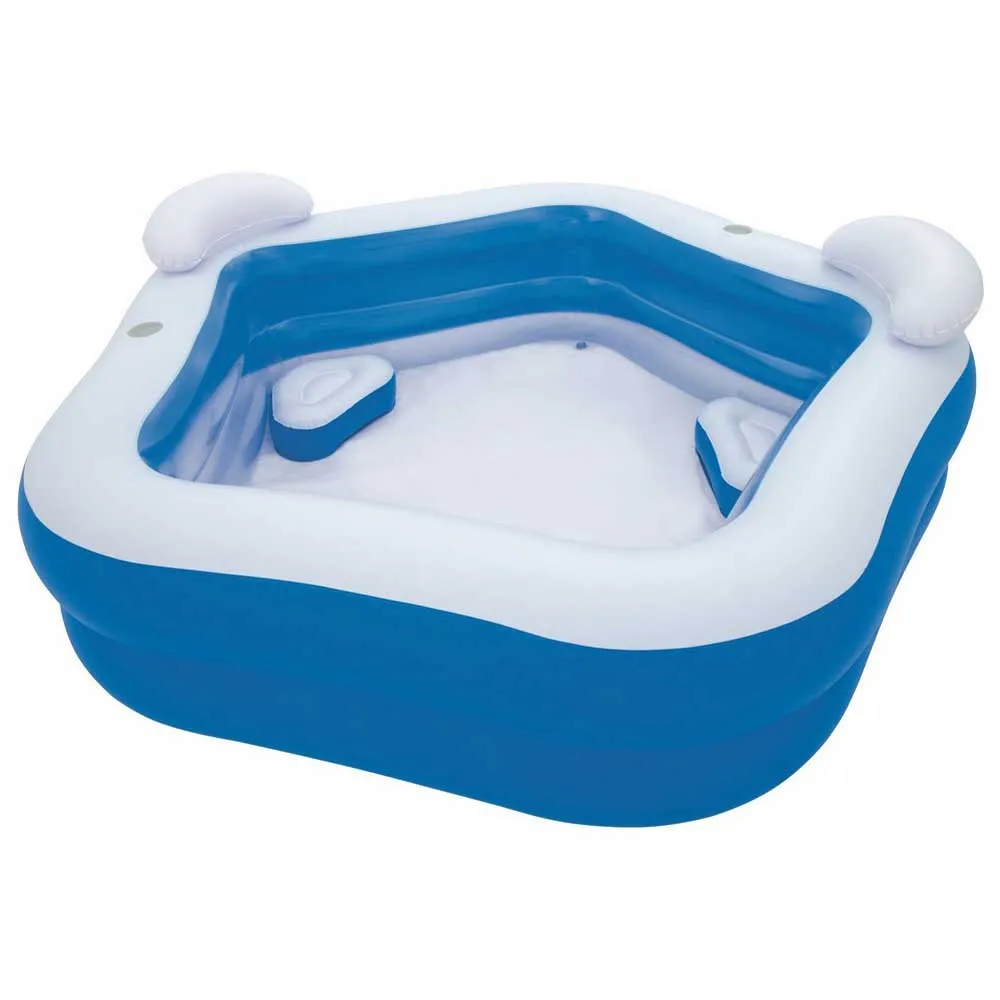 Bestway Quadratischer Aufblasbarer Familienpool 213x207x69 Cm, Blue / white, 575L Bestway Quadratischer Aufblasbarer Familienpool 213x207x69 Cm, Blue / white, 575L