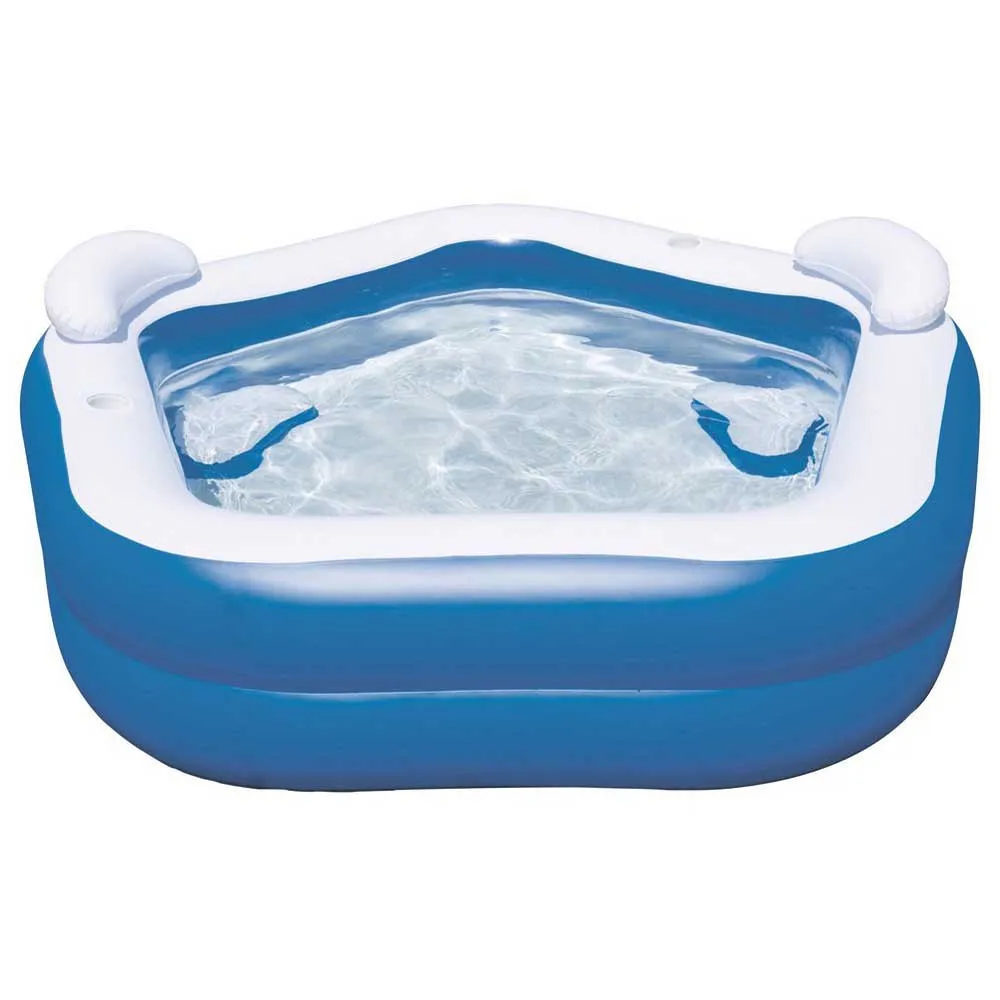 Bestway Quadratischer Aufblasbarer Familienpool 213x207x69 Cm, Blue / white, 575L Bestway Quadratischer Aufblasbarer Familienpool 213x207x69 Cm, Blue / white, 575L