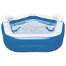 Bestway Quadratischer Aufblasbarer Familienpool 213x207x69 Cm, Blue / white, 575L