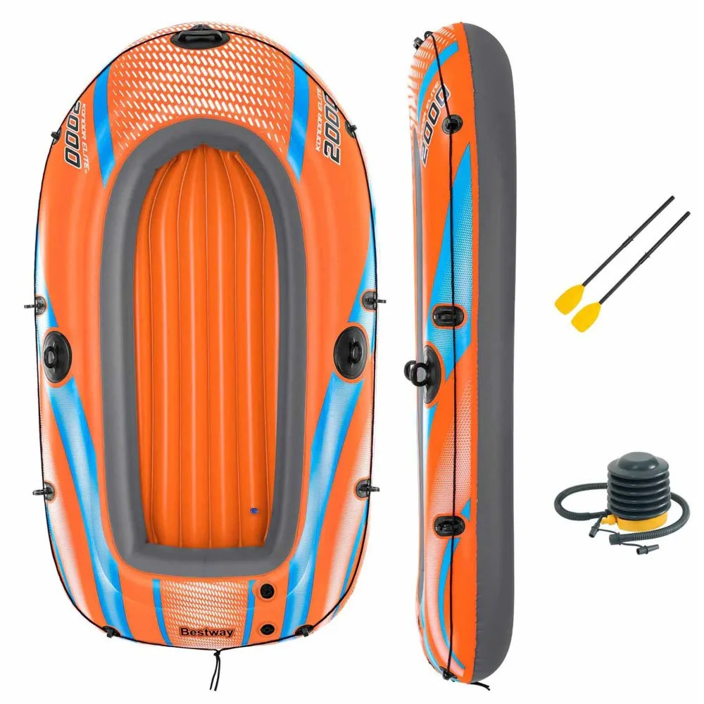 Bestway Schlauchboot Mit Paddeln Und Luftpumpe 196x106 Cm, Multicolor, One Size Bestway Schlauchboot Mit Paddeln Und Luftpumpe 196x106 Cm, Multicolor, One Size