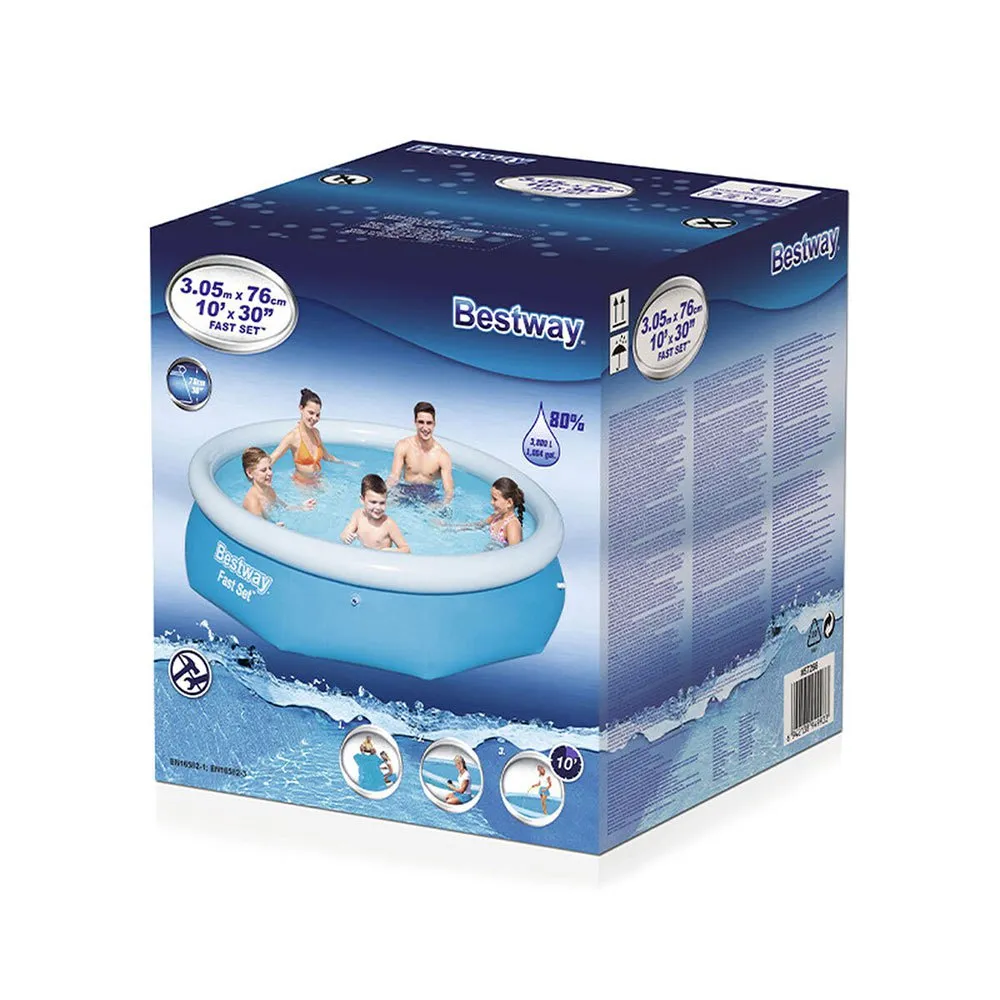 Bestway Schnell Aufstellbarer Ø Pool Ohne Filteranlage 305x76 Cm, Blue, 3800L Bestway Schnell Aufstellbarer Ø Pool Ohne Filteranlage 305x76 Cm, Blue, 3800L