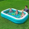 Bestway Sea Rechteckiges Aufblasbares Schwimmbad, Blue / white / multicolor, 262 x 175 x 51cm