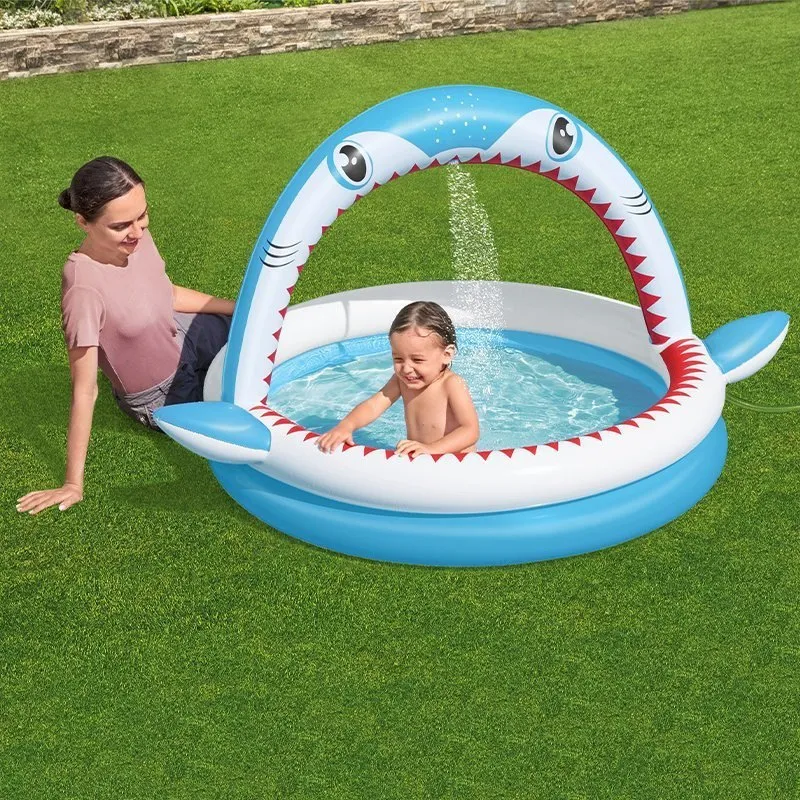 Bestway Shark Runder Aufblasbarer Pool unisex, Blue / white, 163 x 127 x 92cm Bestway Shark Runder Aufblasbarer Pool unisex, Blue / white, 163 x 127 x 92cm