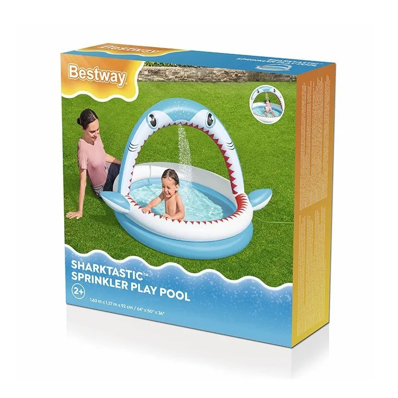 Bestway Shark Runder Aufblasbarer Pool unisex, Blue / white, 163 x 127 x 92cm Bestway Shark Runder Aufblasbarer Pool unisex, Blue / white, 163 x 127 x 92cm
