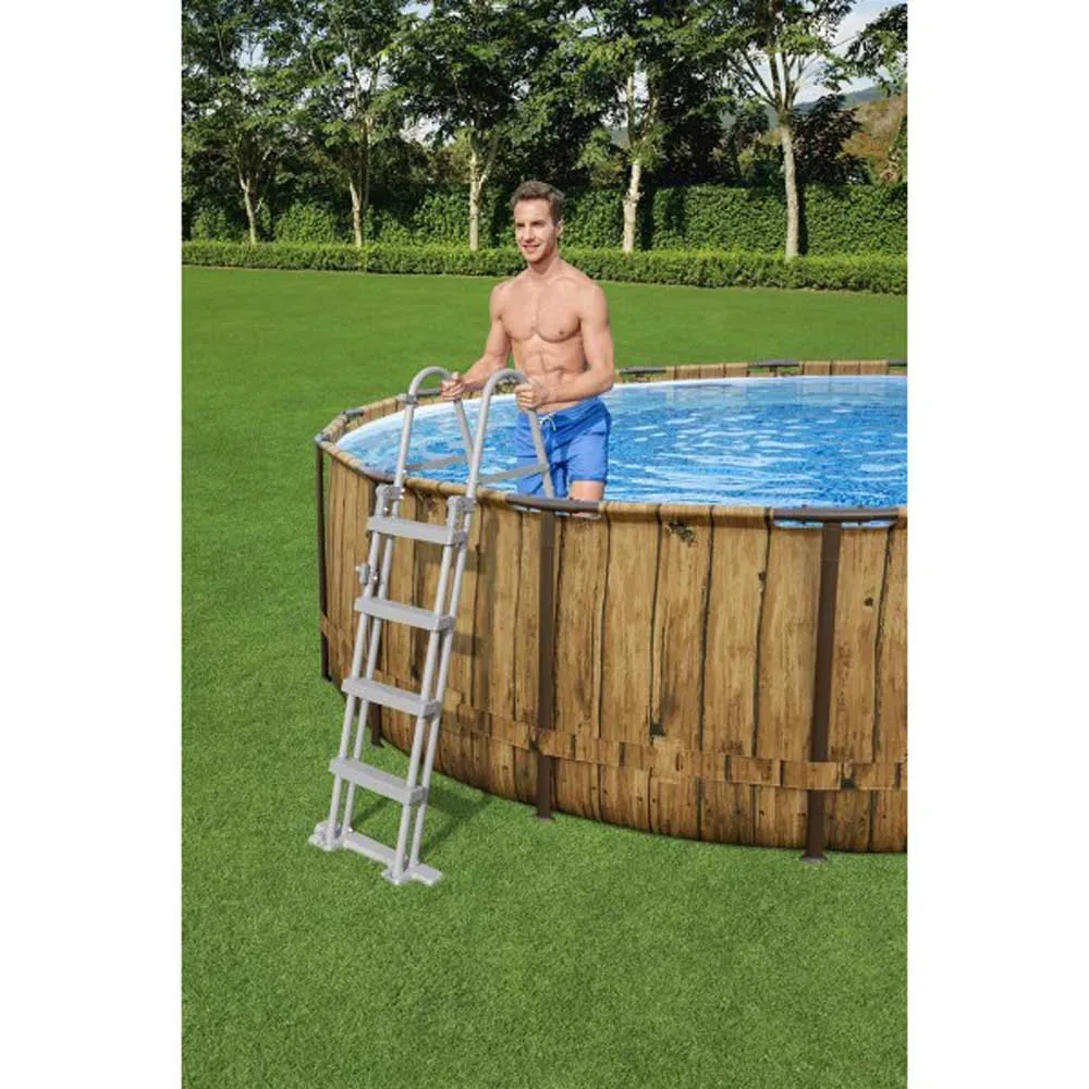 Bestway Sicherheitsleiter Für Pools Mit 4 Stufen 122 Cm, Black, One Size