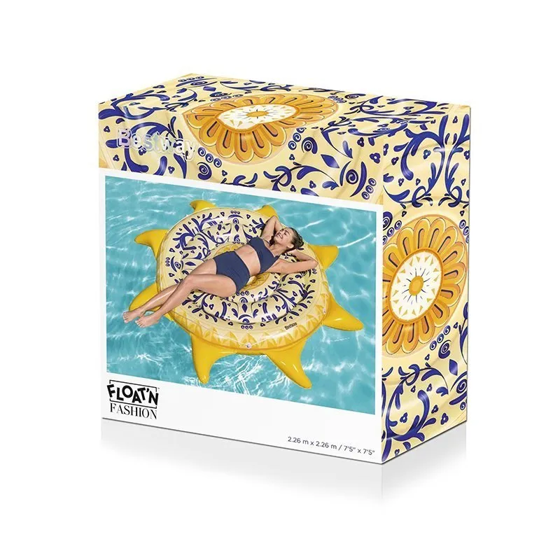 Bestway Sicilia Aufblasbare Insel, Yellow / blue, 226 x 226cm Bestway Sicilia Aufblasbare Insel, Yellow / blue, 226 x 226cm