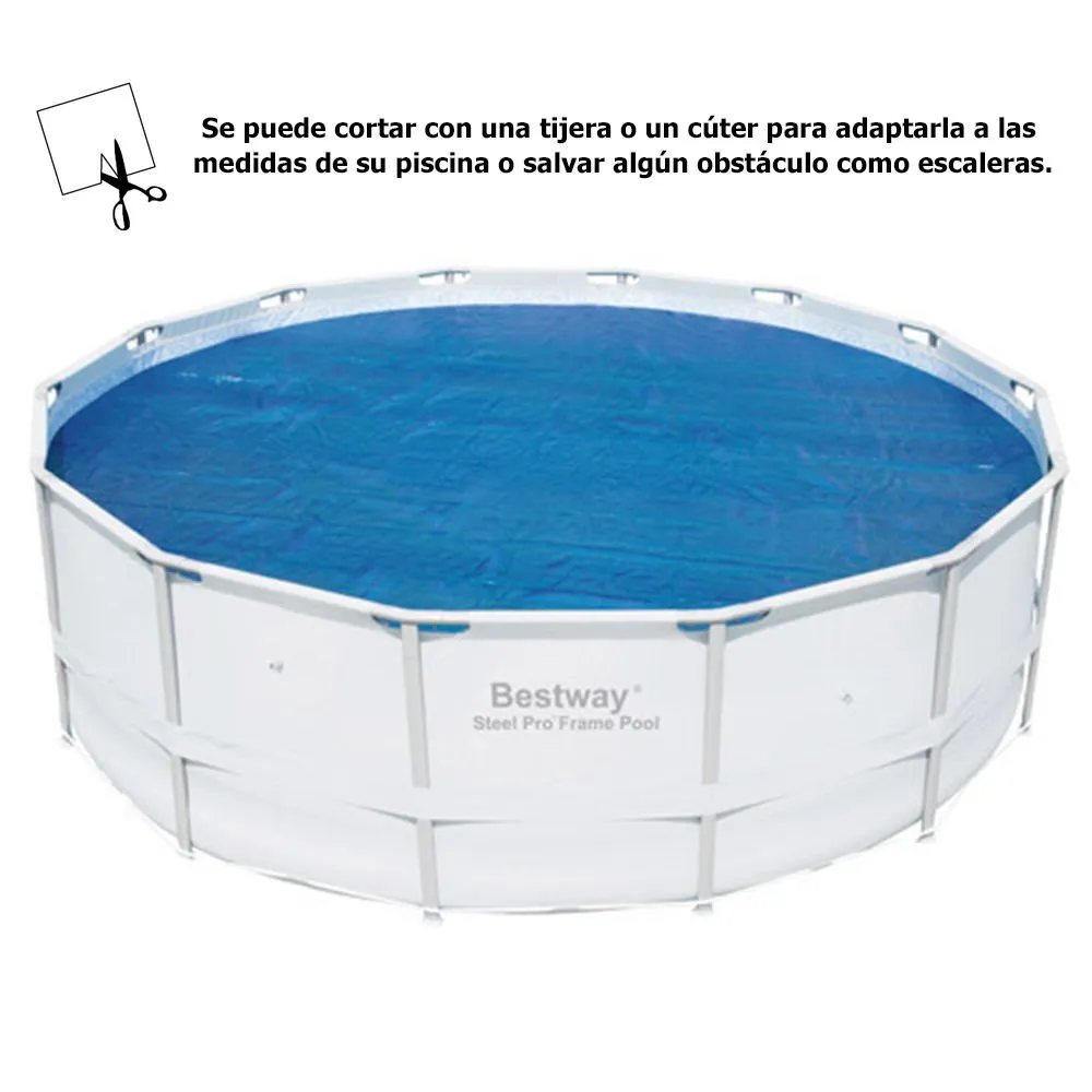 Bestway Solarabdeckung Für Schwimmbecken Mit Metallstruktur Ø 427 Cm, Blue, One Size Bestway Solarabdeckung Für Schwimmbecken Mit Metallstruktur Ø 427 Cm, Blue, One Size