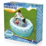 Bestway Sparkle Shell 150x127x43 Cm Runder Aufblasbarer Pool unisex, Clear / blue, 230L