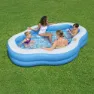 Bestway Splashview 270x198x51 Cm Rechteckiges Aufblasbares Schwimmbad, Blue / white, 821L