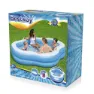 Bestway Splashview 270x198x51 Cm Rechteckiges Aufblasbares Schwimmbad, Blue / white, 821L