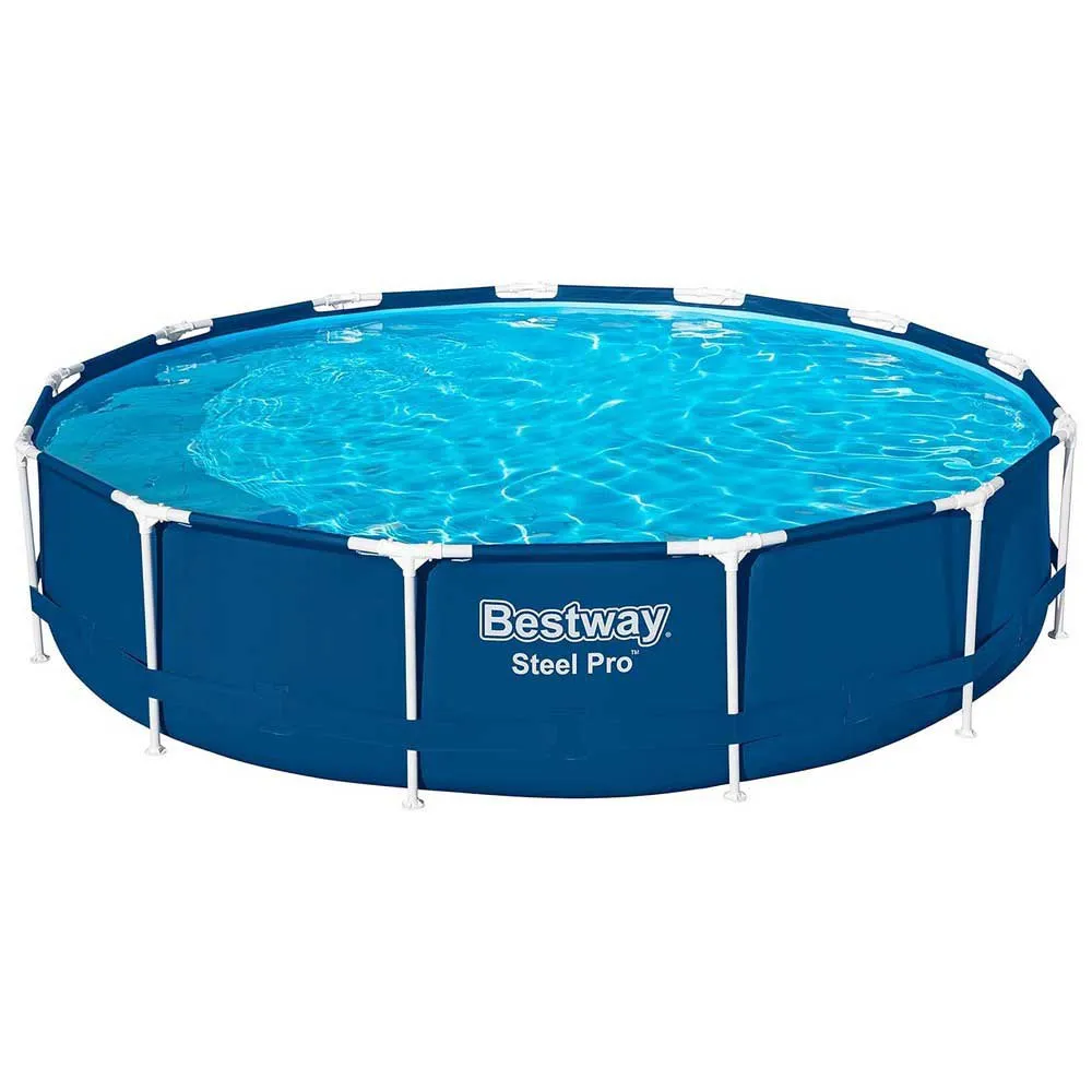 Bestway Steel Pro Ø 396x84 Cm Stahl Runder Aufstellpool, Blue, 8680L