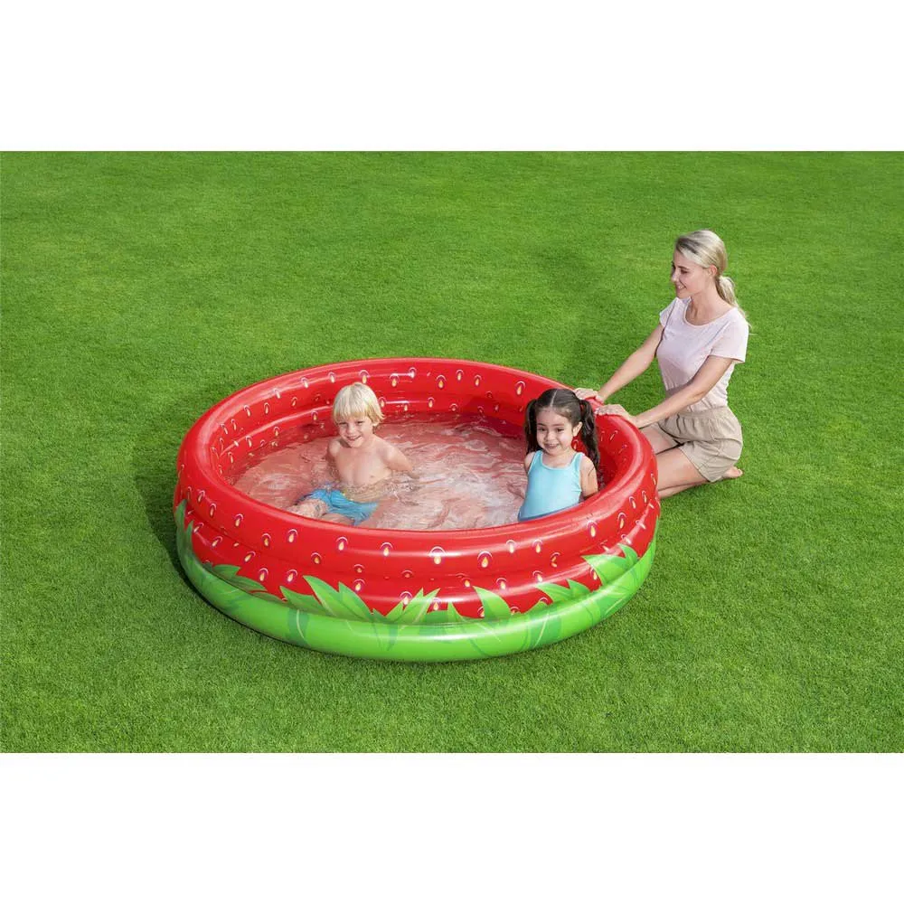 Bestway Sweet Strawberry 160x38 Cm Runder Aufblasbarer Pool, Multicolour, 390L Bestway Sweet Strawberry 160x38 Cm Runder Aufblasbarer Pool, Multicolour, 390L