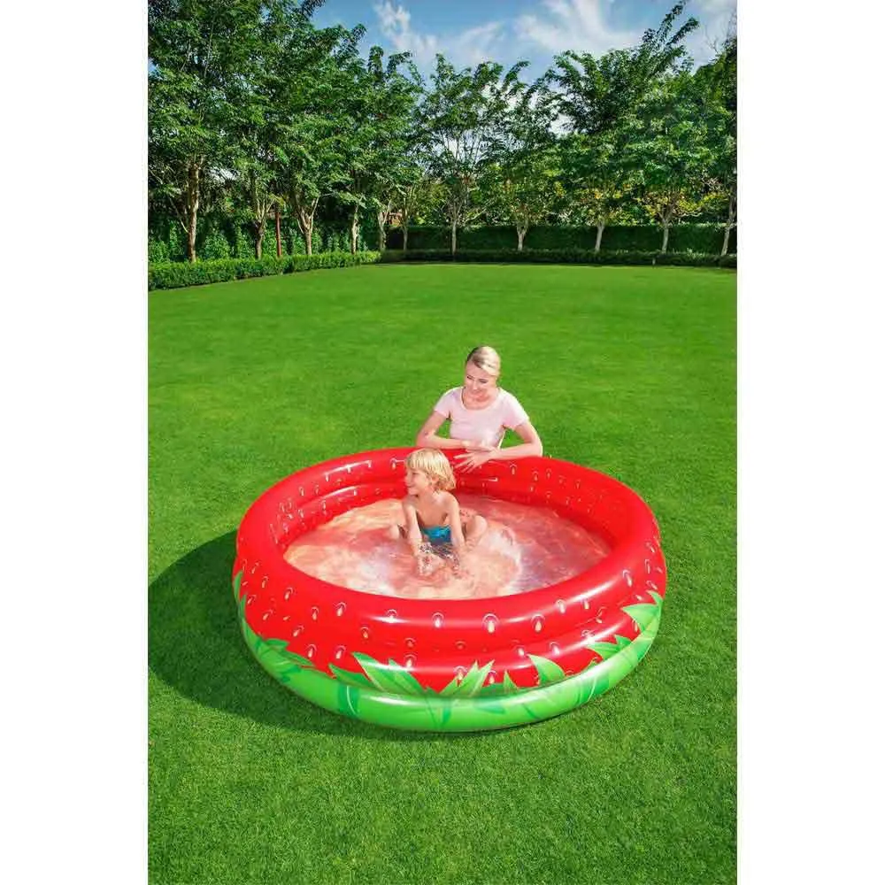 Bestway Sweet Strawberry 160x38 Cm Runder Aufblasbarer Pool, Multicolour, 390L Bestway Sweet Strawberry 160x38 Cm Runder Aufblasbarer Pool, Multicolour, 390L
