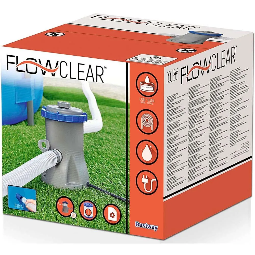 Bestway Swimmingpool-filter 1.249 Liter Pro Stunde, Grey / white, One Size Bestway Swimmingpool-filter 1.249 Liter Pro Stunde, Grey / white, One Size