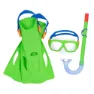 Bestway Tauchset Mit Taucherbrille Schnorchel Und Flossen Junior 2 Verschiedene Farben, Multicolor, 7-14Y