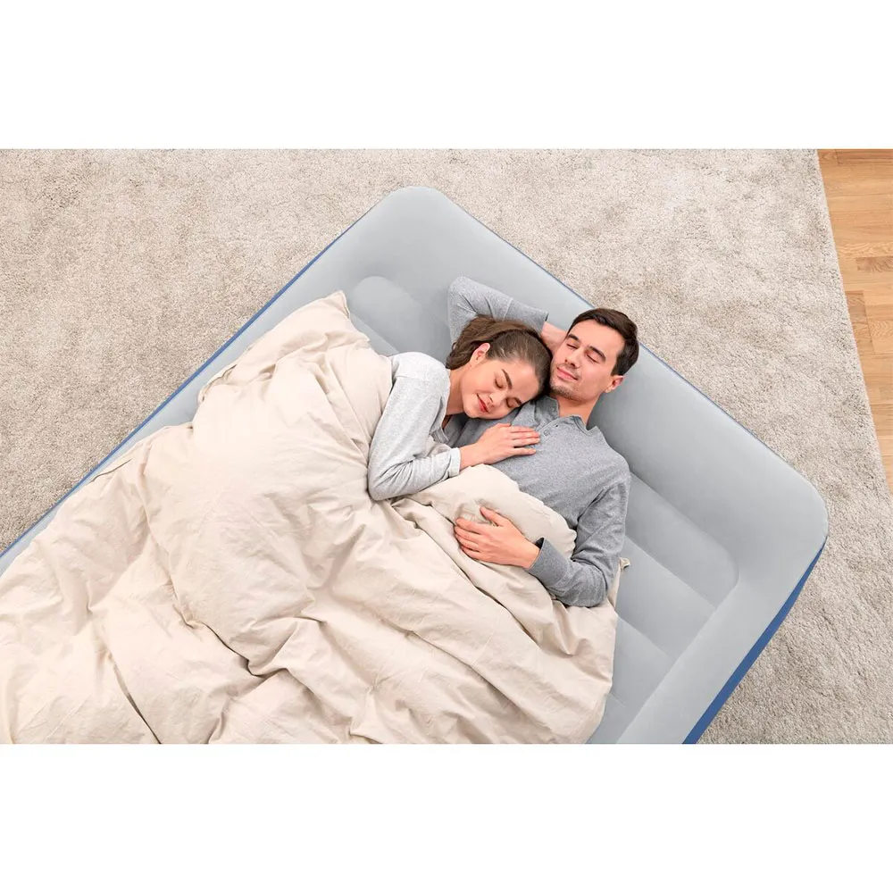 Bestway Tritech Queen Built-in Ac Pump Doppel-luftbett, Blue / grey, 203 x 152 x 61cm Bestway Tritech Queen Built-in Ac Pump Doppel-luftbett, Blue / grey, 203 x 152 x 61cm